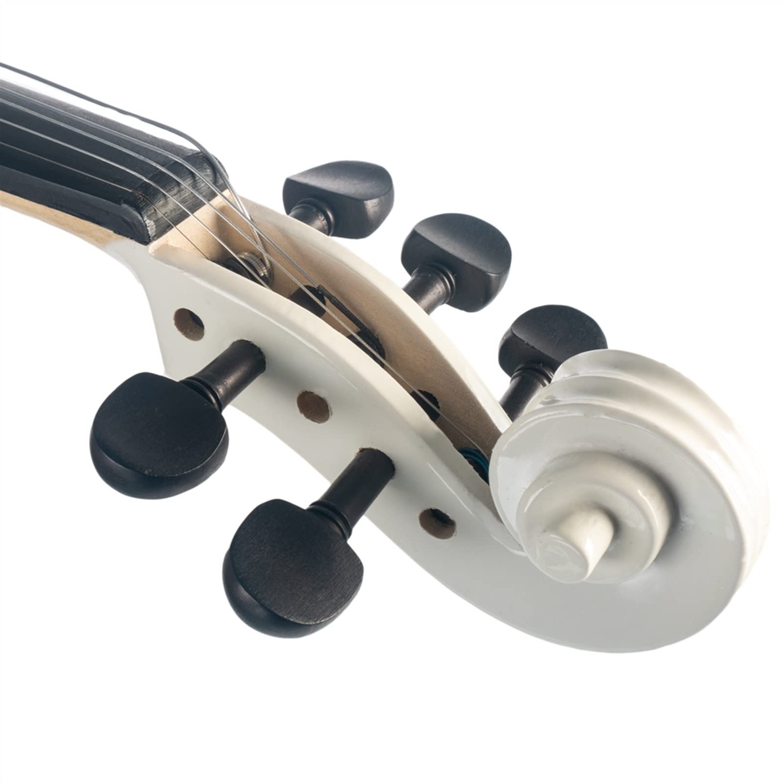Violini per Studenti 5 Corde Violino 4/4 Violino Ebano Cordiera Legno D'acero Violino Acustico Studente Corde Per Violino Bianco Strumenti Professionale Violino