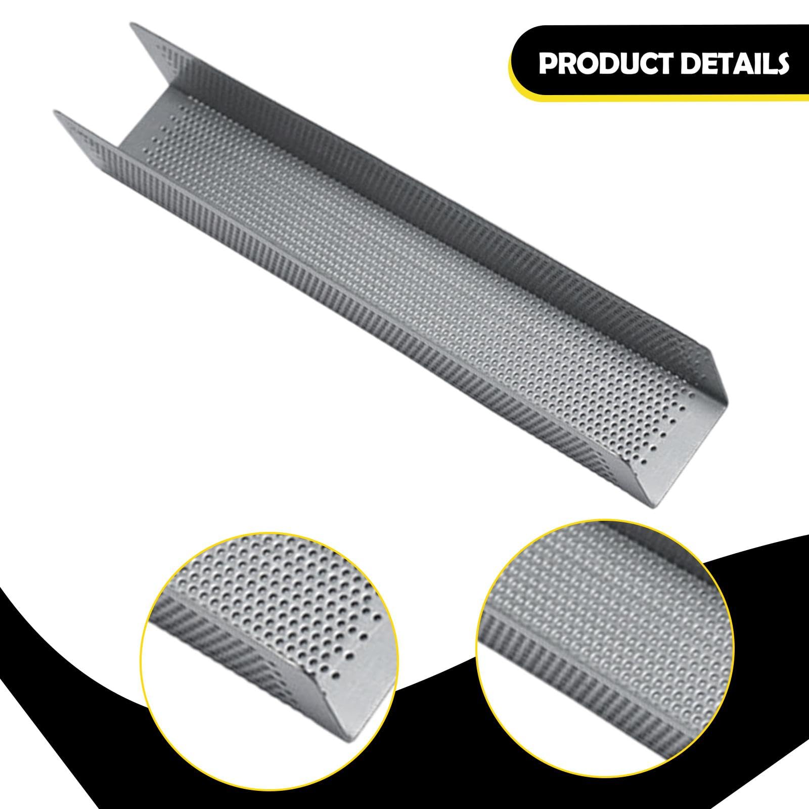 U Shape Molde de Acero Inoxidable para Galletas Antiadherente con Bandeja Perforada para Pasteles Y Pan Hojaldrado Resistente Al Adecuado, 25 Cm X 4 Cm X 4 Cm