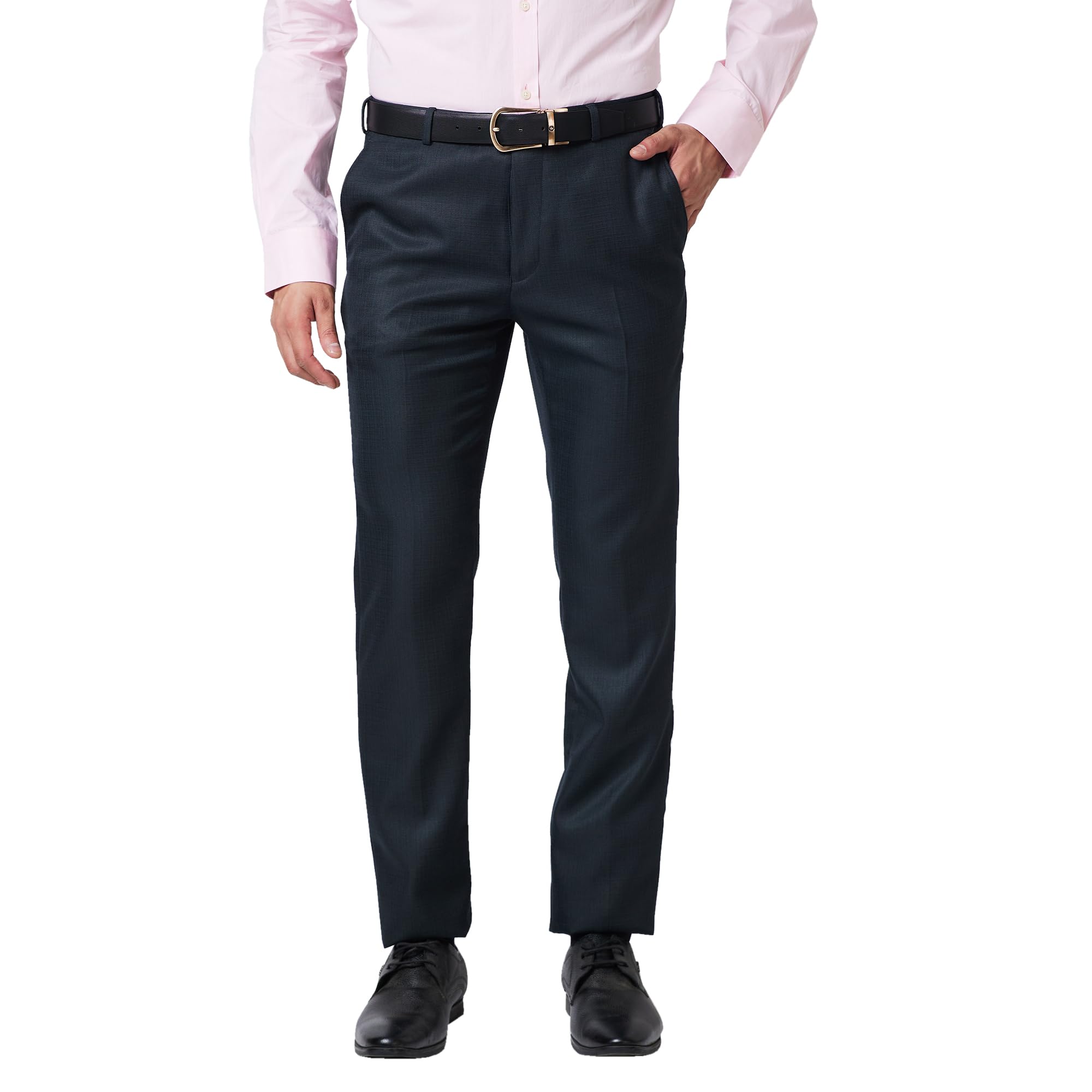 Men's Slim Fit Self Design Trouser
