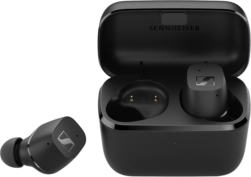 Sennheiser CX True Wireless Earbuds - Auriculares In-Ear Bluetooth para Música y Llamadas con Cancelación Pasiva de Ruido, Controles Táctiles Personalizables, Refuerzo de Graves, IPX4 y Batería de 27 Horas, Negro