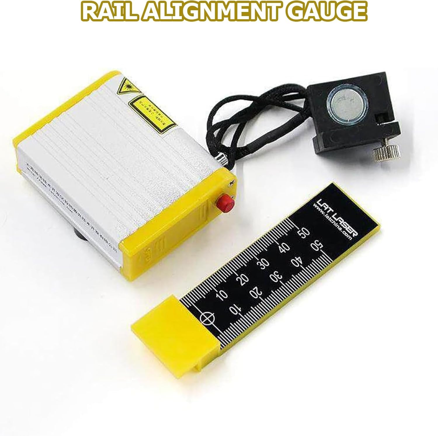 Detector portátil de alineación de guías de riel con láser, medidor de alineación de guías de riel, regla de corrección de guías de riel con láser, para el mantenimiento de ascensores y proyectos de c