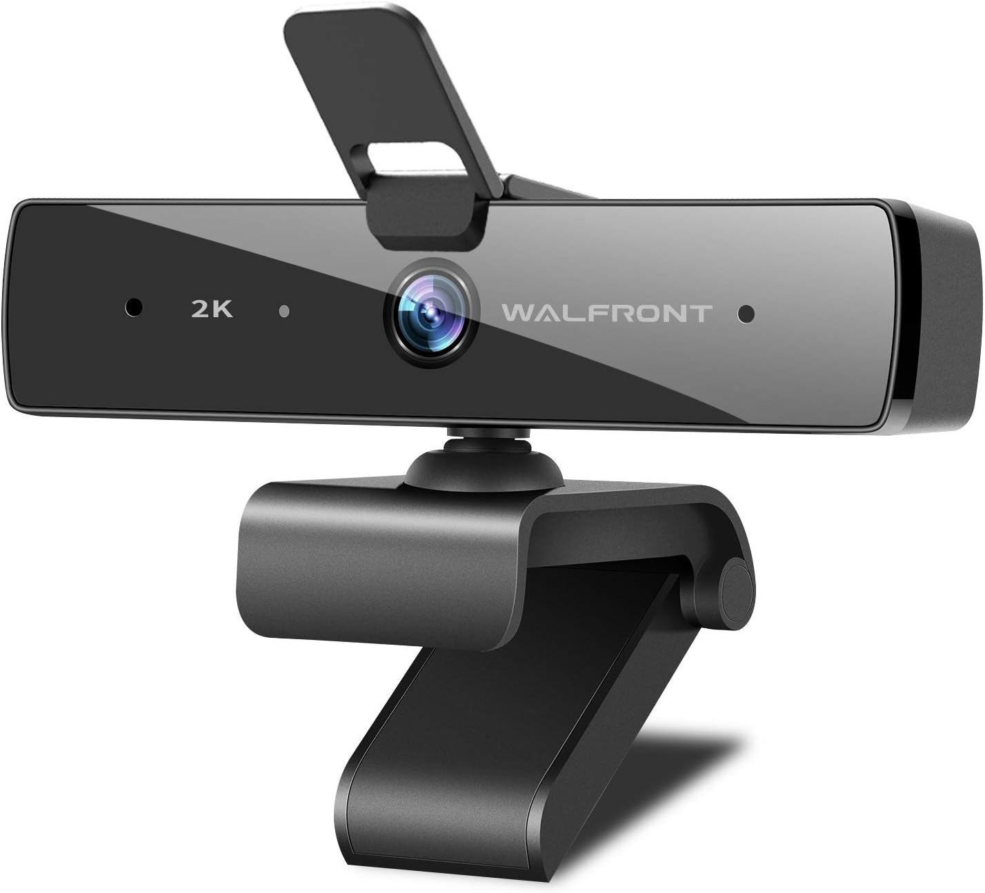 Walfront 2K Webcam with Microphone & Privacy Cover, QHD Web Camera for Computer Desktop Laptop, 95° Wide Angle USB Streaming Webcam Plug and Play, Multi-Compatible for Video Conference Recording