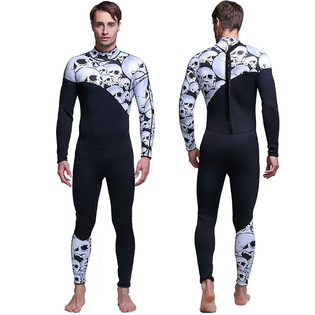 Traje de Neopreno de Buceo de Neopreno de 3 mm, Traje de Cuero Completo para Hombre, Traje de Buceo de una Pieza, Traje de Buceo para Snorkeling Kayak surfeando