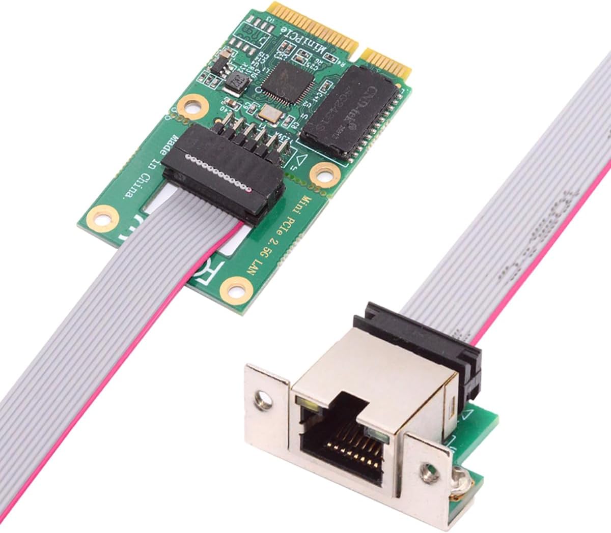 2.5Gbps 2500Mbps to Mini PCI-E PCI Express GBE Gigabit 1000Mbps Ethernet Network LAN Cable Adapter for Desktop Motherboard