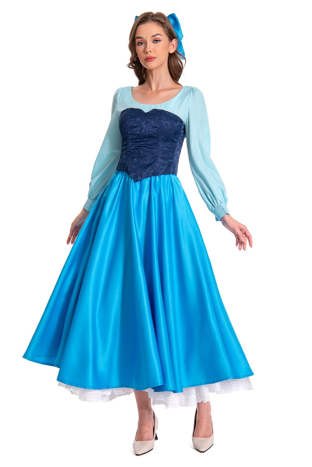Disfraz de sirena para mujer, vestido de princesa, cosplay, traje de disfraz, juego de Halloween, carnaval