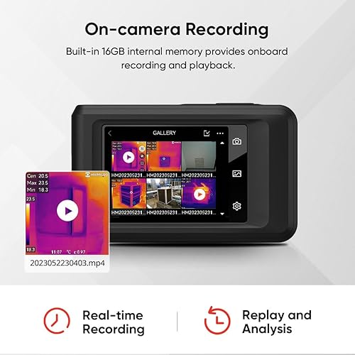 Miniatura 9 de HIKMICRO Cámara térmica Pocket2 256 x 192 IR Resolución Cámara de imágenes térmicas con cámara visual de 8MP, 25 Hz, Wi-Fi, pantalla táctil de 3.5