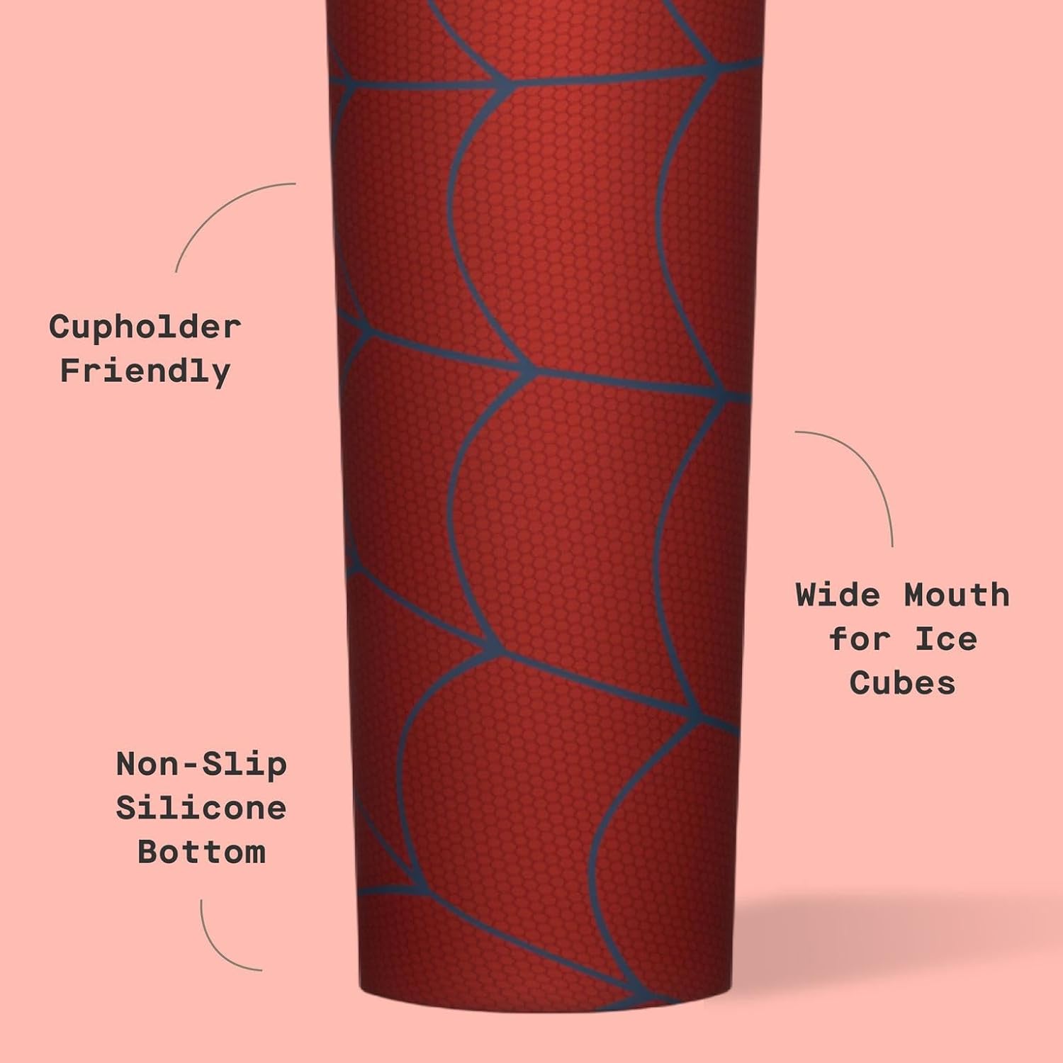 Corkcicle Sport Canteen - Beverages Cold 25 Hours - Triple Insulated Stainless Steel - Screw-On Lid - Reusable Bottle - Summer Drinkware Gift - Keeps Drinks Ice Cold - 20 oz - Spider-Man - Image 4