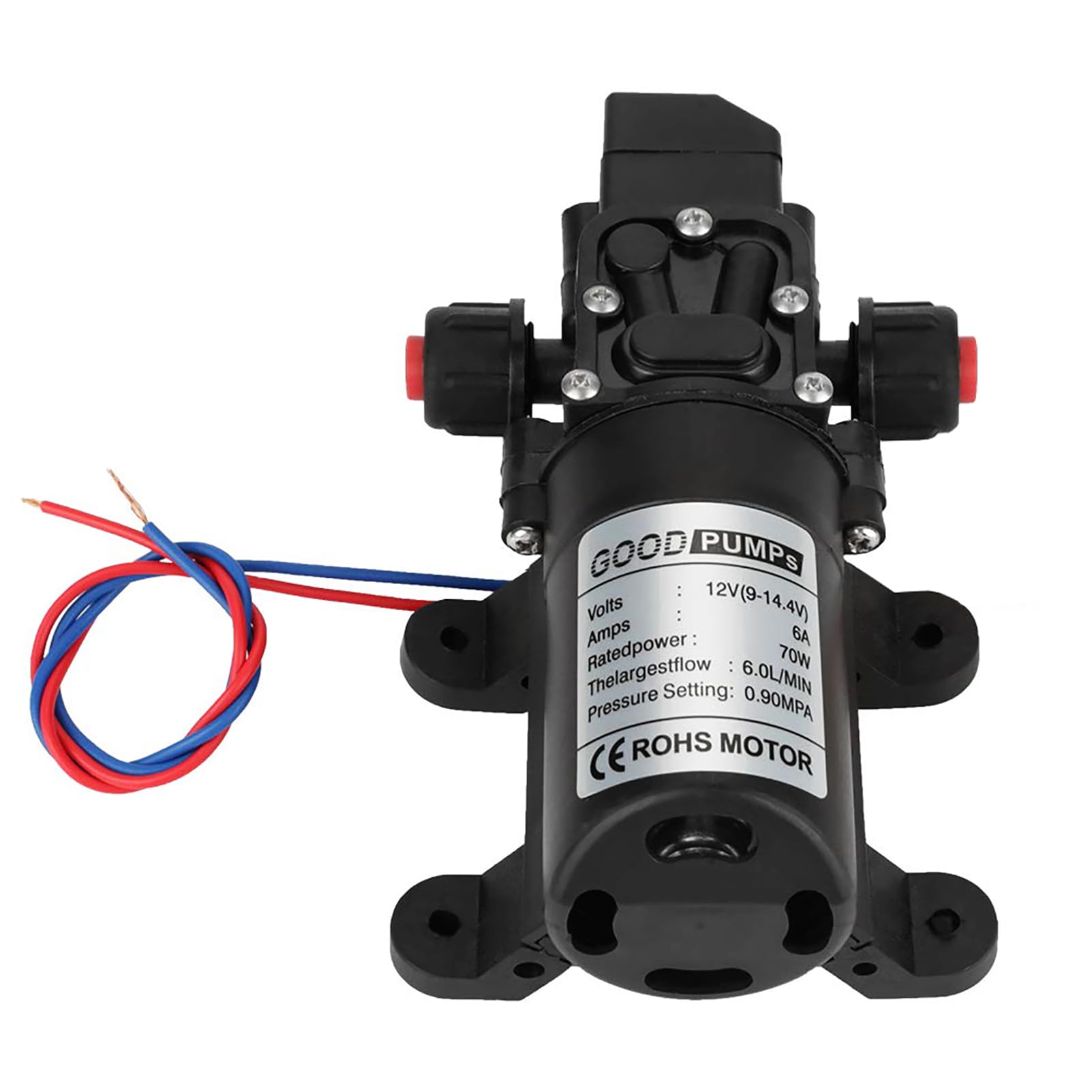 Pompa Acqua 12V Per Camper E Barca 2.9 GPM 50 PSI - Pompa A Membrana Triplex Silenziosa Con Autoadescante - 3
