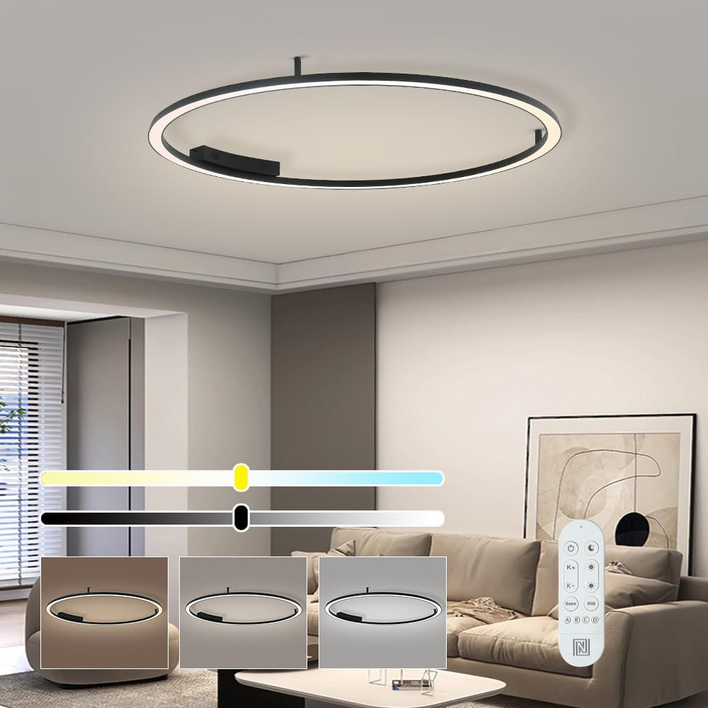 Immax NEO FINO Decken- (Wand-) Leuchte schwarz 120 cm 72 W 4752 lm Tuya Zigbee 3.0 mit Fernbedienung