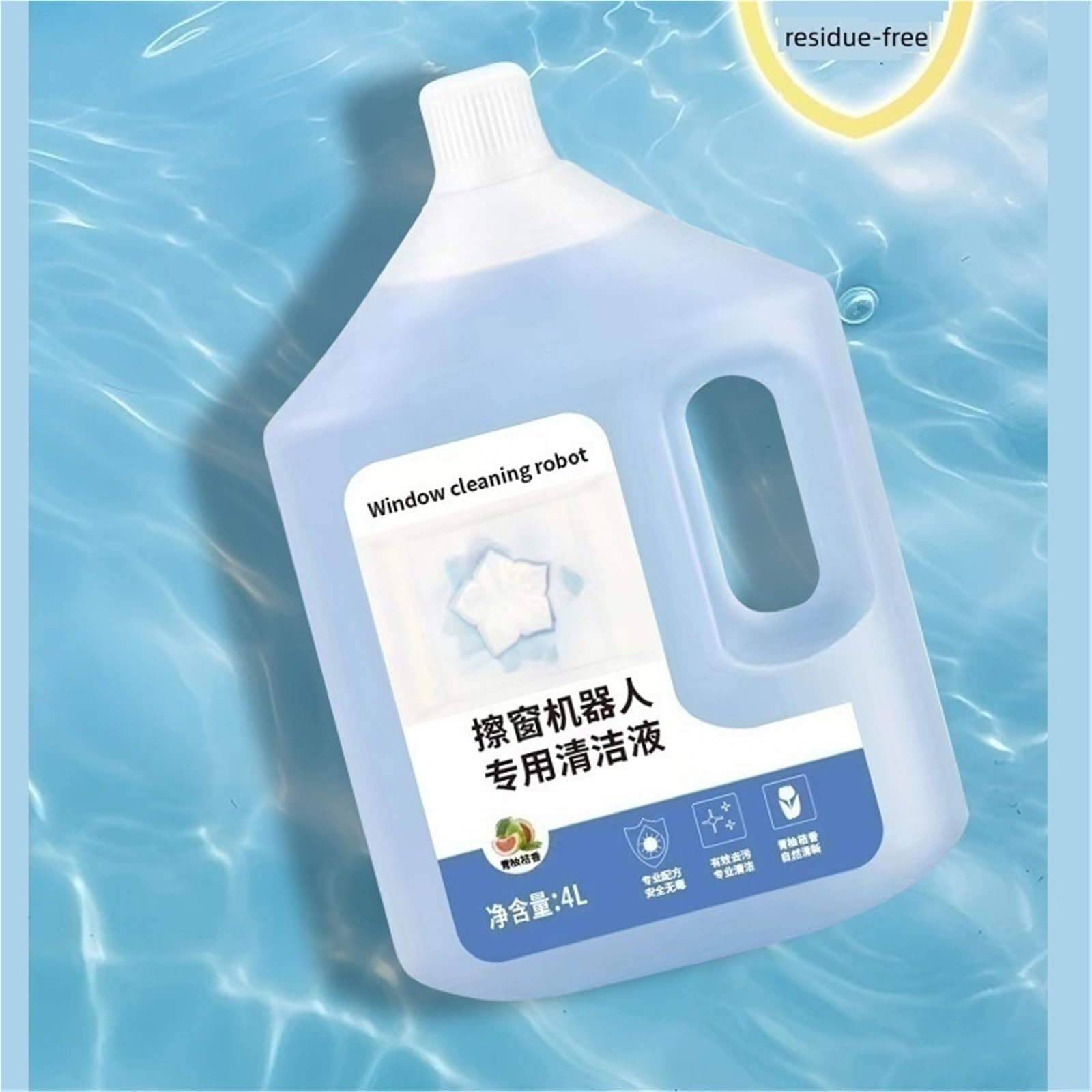 Robot limpiacristales con solución de limpieza de vidrios de 4000ml, compatible con ECOVACS Winbot W1S Pro/W1 PRO/W2 OMNI/W2 PRO/W2 PRO OMNI/WINBOT MINI HA41 W1SPRO W920(2 bottles)