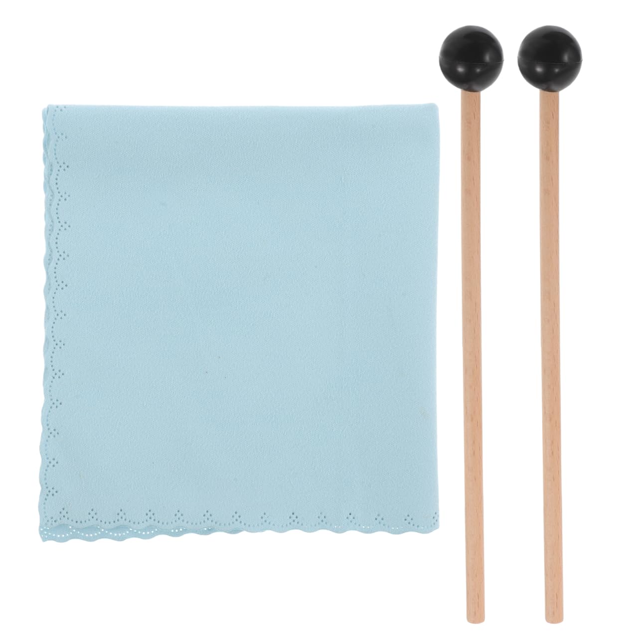 Yardwe 1 Set Tongue Drum for Adults Wood Construction Drumstick and Cleaning Cloth Calming Rain Chimes Drum for Outdoor Meditation Yoga