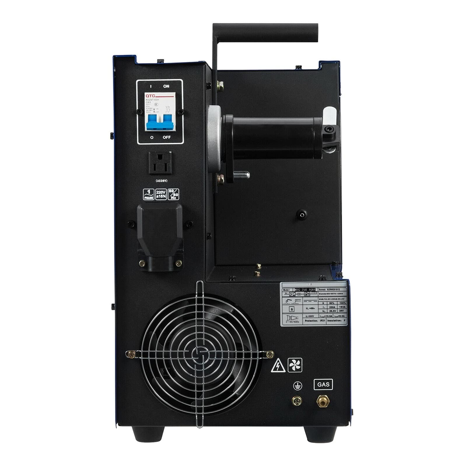 Saldatrice MIG-250 250Amp Mig/MMA 2-in-1 Inverter DC Saldatrice IGBT Gas/Gasless Trainafilo 20-45A Potente ed Efficiente