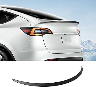 BASENOR Spoiler for Tesla Model Y Rear Spoiler Wing ABS Material OEM Rear Trunk Lip Model Y Accessories Matte Black Custom Fit 2020-2024