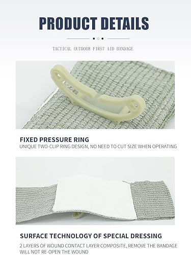 Miniatura 1 de Vendaje de emergencia israelí de 6 pulgadas de compresión de presión trauma vendaje estéril sellado al vacío médico primeros auxilios IFAK Multi (3)