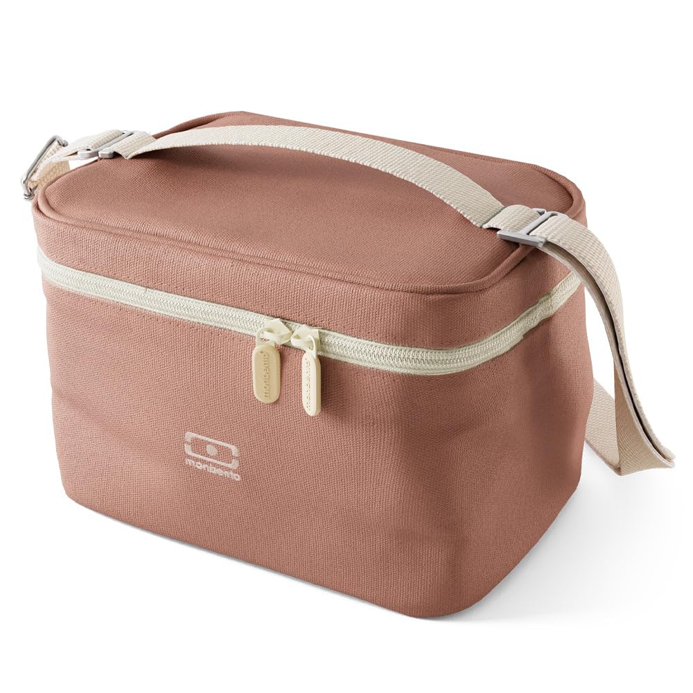 MONBENTO - Bolsa Termica Porta Alimentos Arctic rosa Moka - Nevera Pequeña Portatil para Fiambrera, Botella y Accessorios Comida - Lunch Bag Adultos 5L con Correa Extraíble – Ideal para Trabajo/Picnic