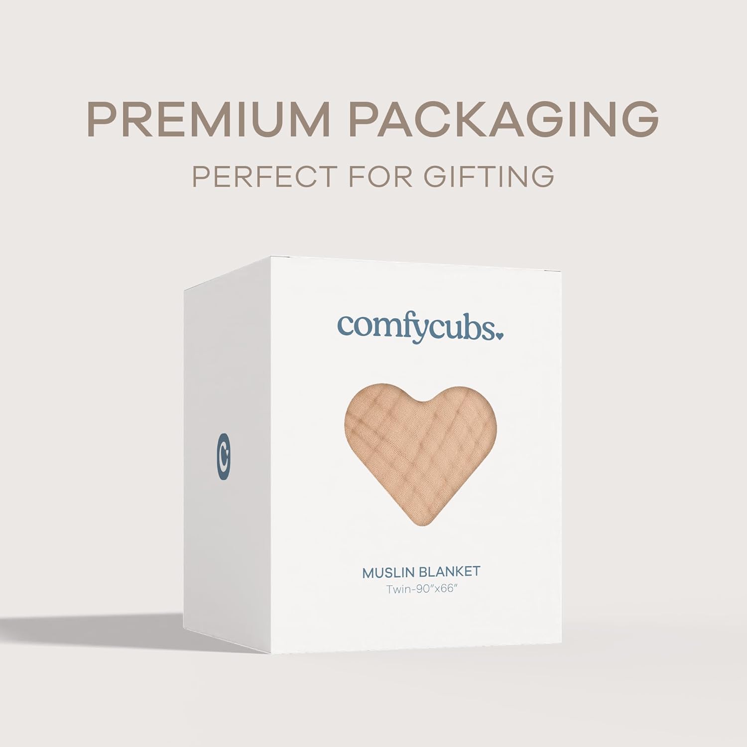 Comfy Cubs Muslin Blanket for Adults Twin 90" x 66" - 6 Layer Soft, Breathable & Lightweight Muslin Adult Blanket - Machine Washable & Designed in The US Bedding for All Seasons - Cream - Image 7