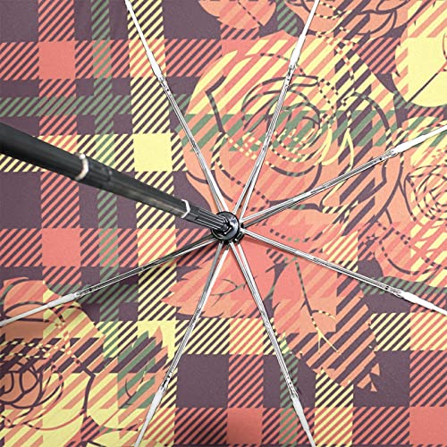 Parapluie automatique抗风防雨 protection UV fleur d'art - 4