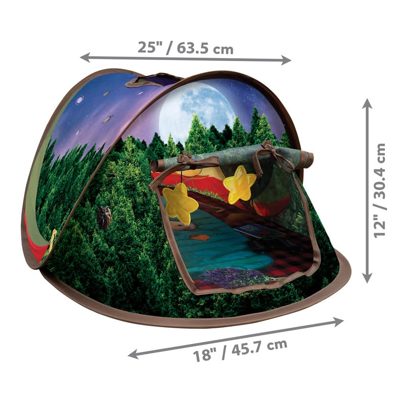 KONG Play Spaces Pop Up Glamping namiot dla kotów – zabawki zwisające i marszczone