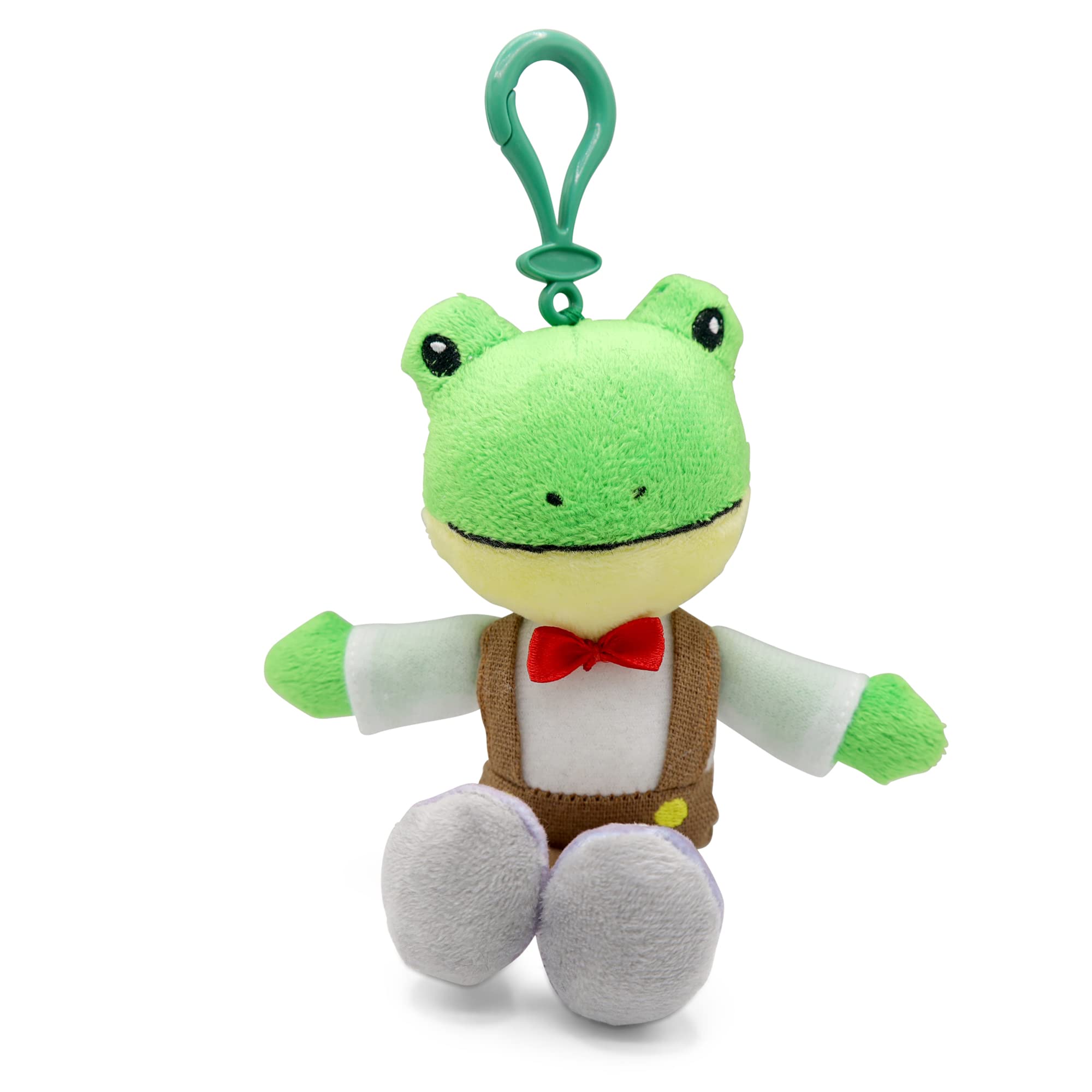Plushible Plush Keychain - Cute Mini Stuffed Animal Backpack Keychains - Plastic Chain Clip Accessories for Backpacks & Purse for Girls & Boys - Buddy Key Chains Plushies - Small Toy Animals - Frog