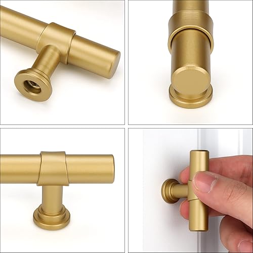 Miniatura 10 de goldenwarm Paquete de 6 tiradores negros de gabinete de 3 34 pulgadas, manijas de gabinete de cocina, manijas modernas para puertas de gabinete,