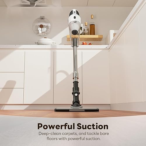 Miniatura 5 de TECBOT Aspiradora inalámbrica, potente aspiradora de palo de 12000 Pa con motor sin escobillas, pantalla táctil LED, tiempo de funcionamiento