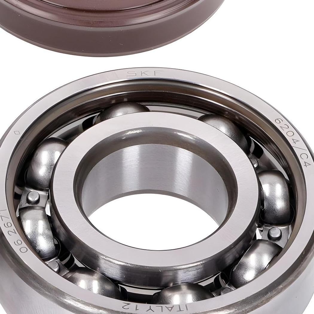 Kit cuscinetti albero motore Naraku SKF, FKM Premium C4 gabbia metallica per Minarelli orizzontale, in piedi, AC, LC (CW, MA, MY, CA, CY)