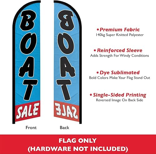 Miniatura 2 de Infinity Republic - Bandera de manga completa sin viento de venta de barcos - Perfecto para negocios, concesionarios de barcos, ventas de yates, etc