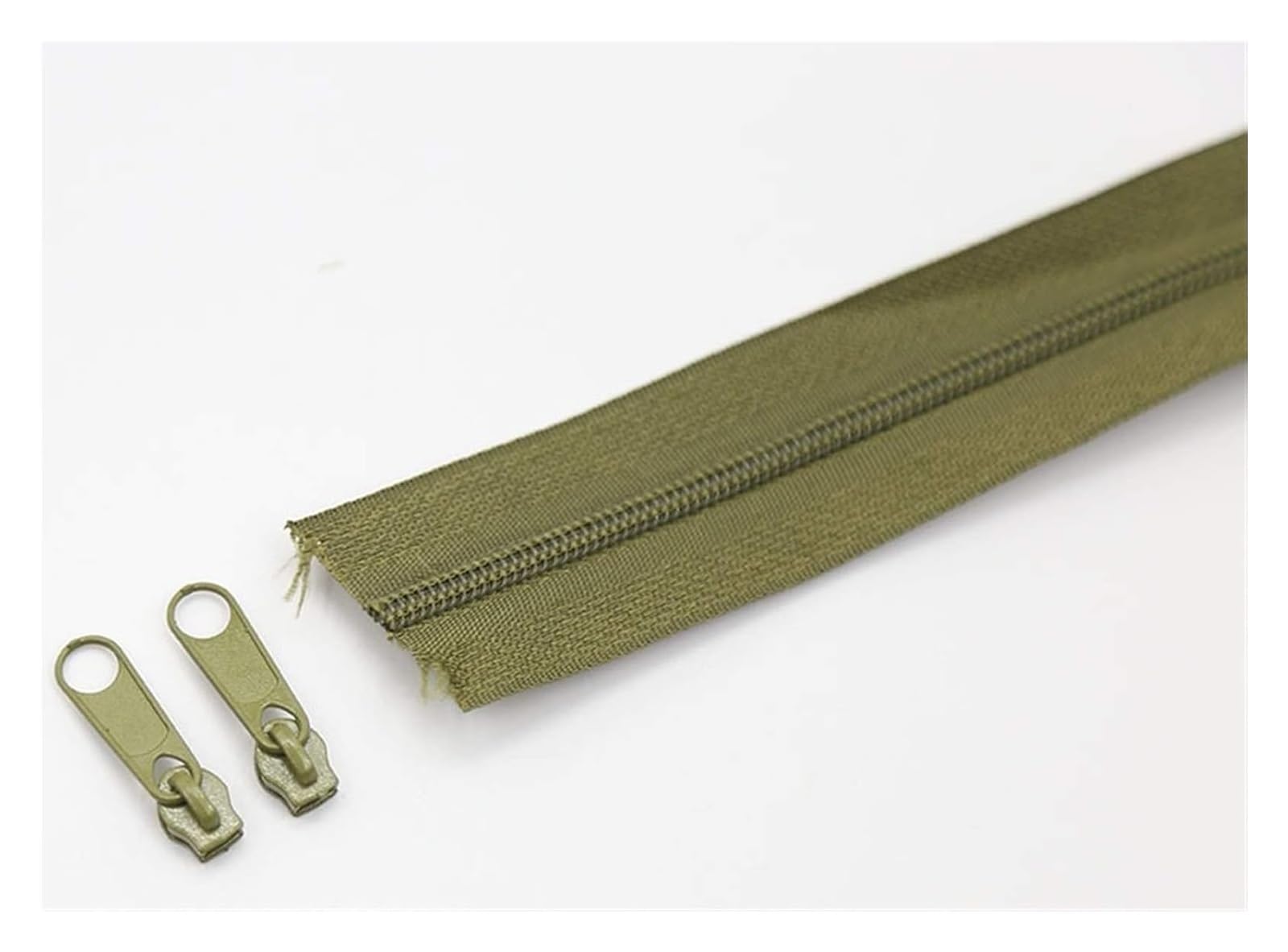 dfEDRd Nylon Coil Zipper by The Yards, 3 Meters #3 Nylon Coil Zippers, for DIY Sewing Garment Accessories, with Color Matched Sliders(Dark Green)