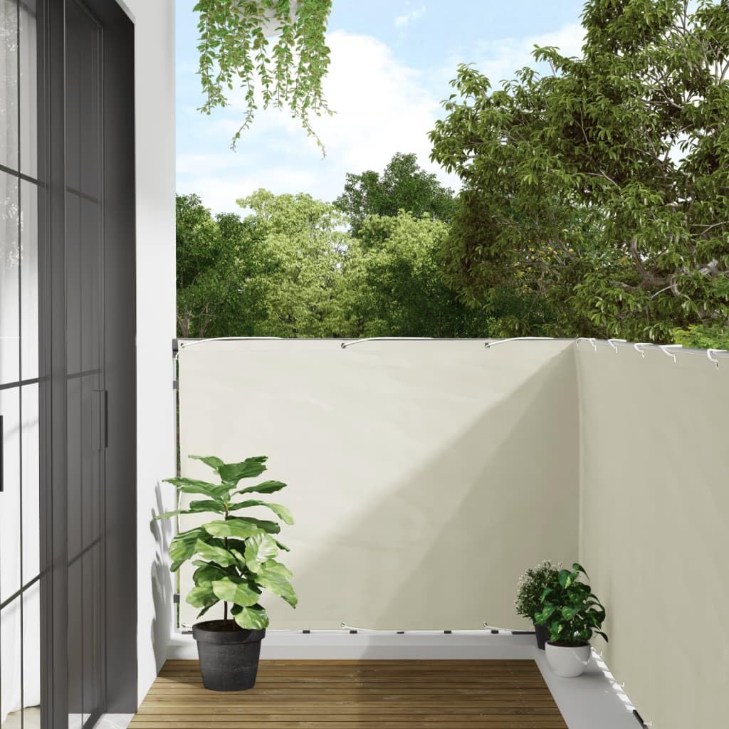 Homgoday Biały parawan ogrodowy 800 x 120 cm z PCV, zewnętrzny parawan ogrodowy, przegroda zewnętrzna, przegroda na zewnątrz