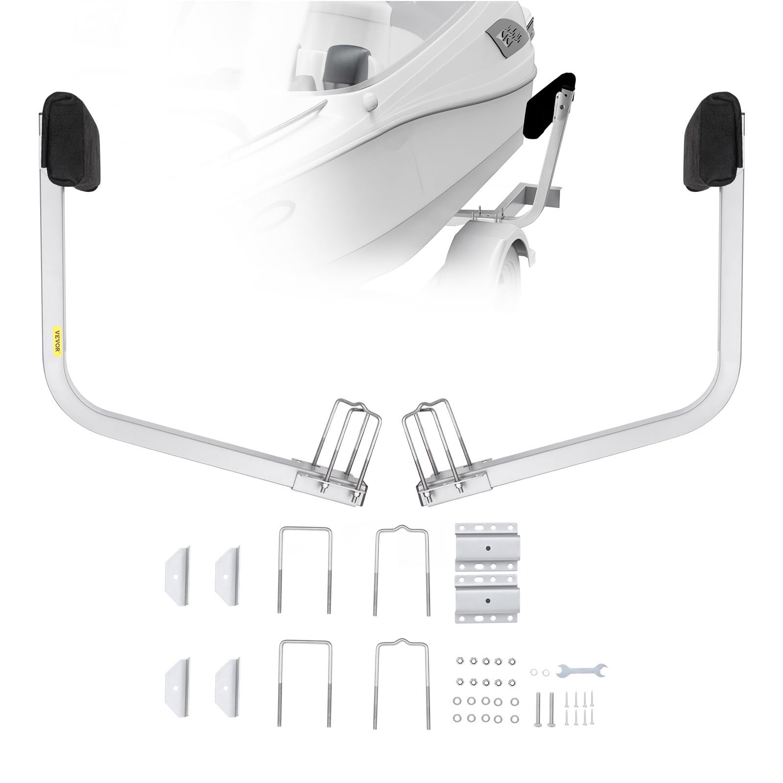 VEVOR Boat Trailer Guide, 16.7"- 60″ Adjustable Design Trailer Guide Poles, 2PCS Trailer Guide-Ons for Ski Boat, Fishing Boat or Sailboat Trailer