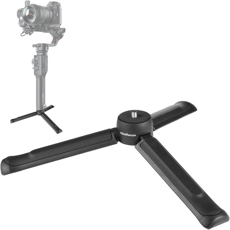 Camera Tripod, Desktop Tabletop Stand Compact Tripod with 1/4" Screw, Phone Tripod Stand for Gimbal Stabilizer Webcam Phone Holder Selfie Stick and All DSLR Cameras