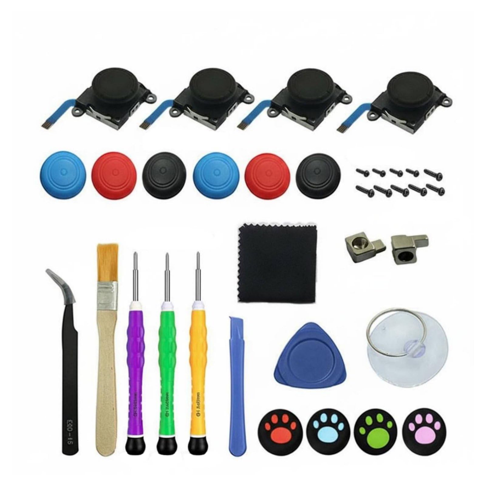 Precision Screwdrivers Game Controller Screwdriver Set Easy Installation Analog Stick Replacement Tool Set Cost-Effective Saver Switch Joystick Repair Kit No Soldering Required for DIY Enthusi-image-7