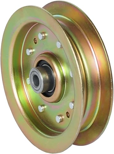 Miniatura 6 de q&p Outdoor Power 02004447 Polea tensora plana de 4.875 pulgadas reemplazar MTD 02004447 756-04400 Blanco al aire libre 01004101 Se adapta a MTD