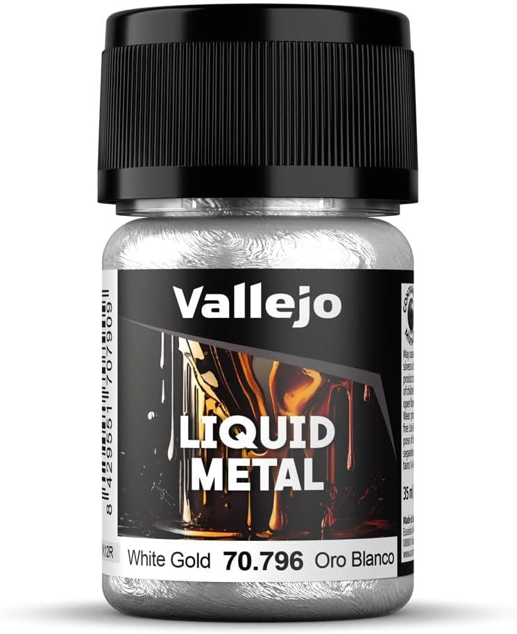 Vallejo - Metallic Set | Liquid Metal | 4 Bottles x 35 ml. (1.18 fl.oz.) | Silver - Gold - Old Gold - Copper