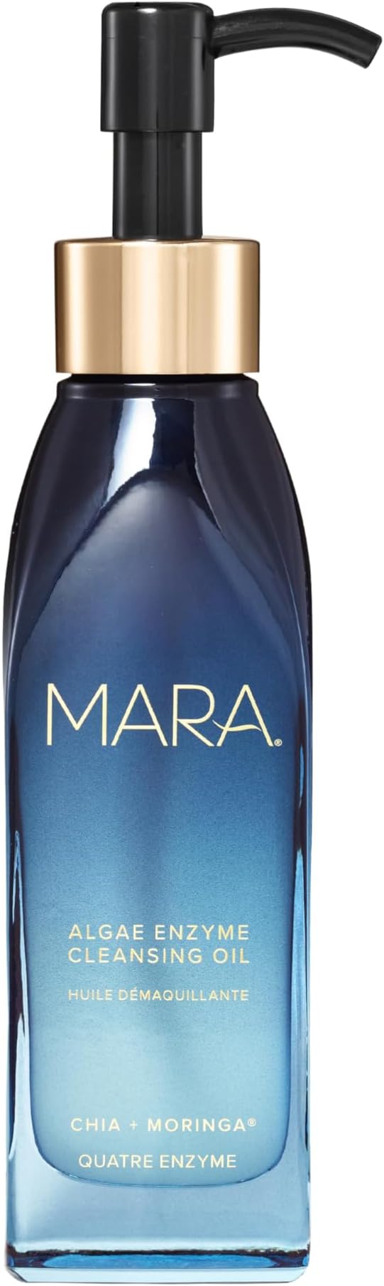 MARA - Natural Chia + Moringa Algae Enzyme Cleansing Oil | Non-Toxic, Plant-Based, Gluten-Free Skin Care | For All Skin Types, Hypoallergenic, Hydrating, Exfoliating, Make-Up Remover (4 oz | 120 ml)