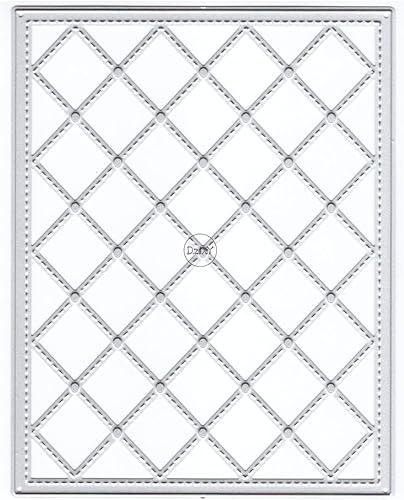 DzIxY Troqueles de corte de metal con fondo de cuadrícula de línea punteada para hacer tarjetas de papel troquelado, conjuntos de troqueles, álbum,