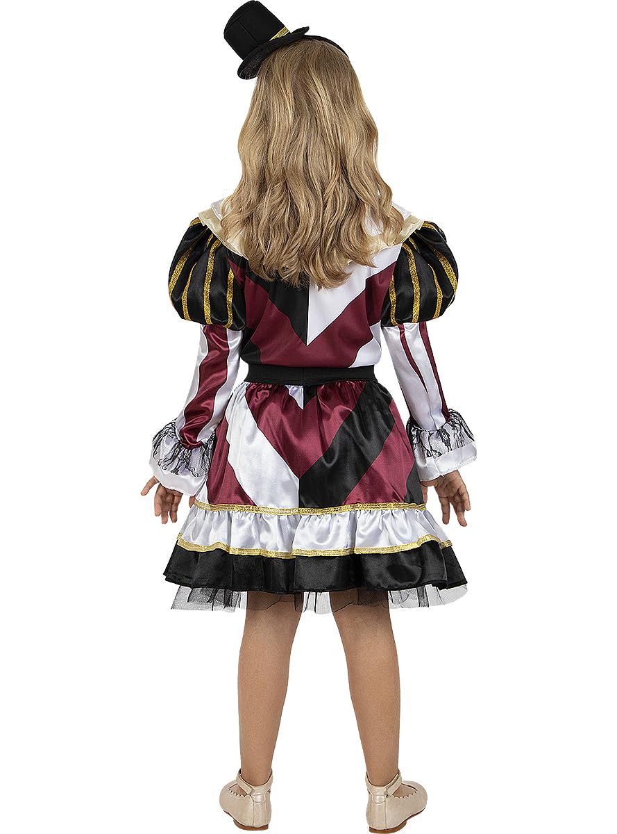 Funidelia | Costume da clown horror premium per bambina Pagliacci, Killer Clown, Halloween, Horror - Costume per bambini e accessori per Feste, Carnevale e Halloween - Porpora