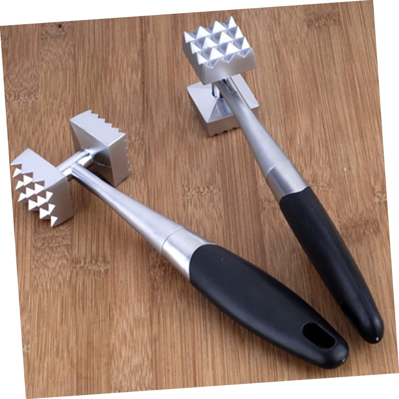 Dual-Sided Meat Mallet Tenderizer Tool Zinc Alloy Hammer for Steak Chicken and Fish Heavy Duty Kitchen Gadget for Easy Tenderizing for Home Cooks and Grill Enthusiasts
