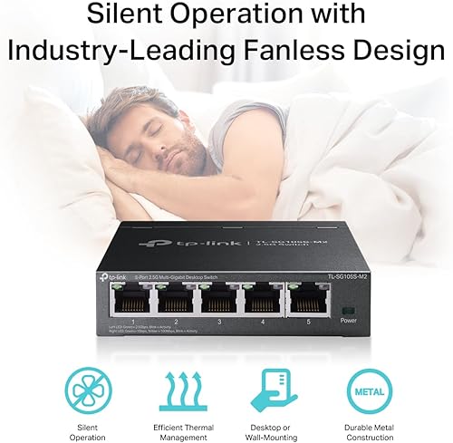 Vista 40 de TP-Link 8 Port Gigabit Switch Easy Smart Managed Plug & Play Lifetime Protection Desktop/ Wall-Mount Sturdy Metal w/ Shielded Ports