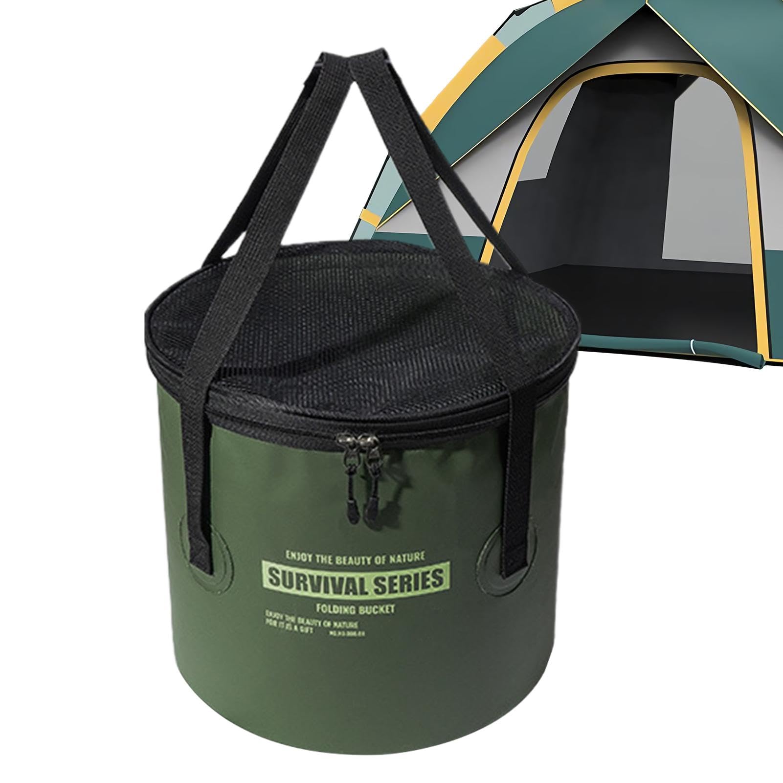 Seau pliant de stockage camping pour ne plus manquer d'eau