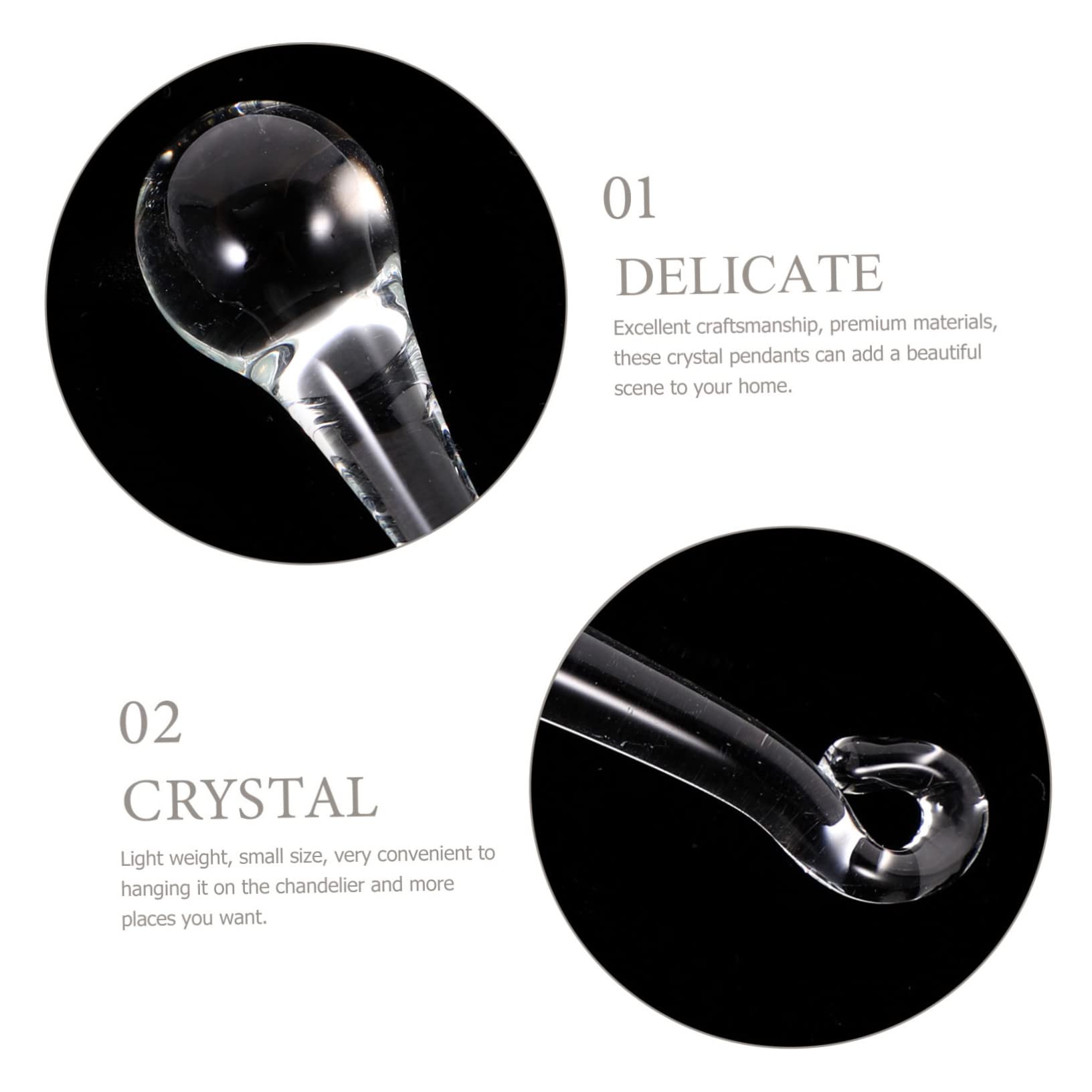 VICASKY Gorgeous Light Chandelier 10pcs Crystal Pendants Wedding Crystal Pendant for Home Decor