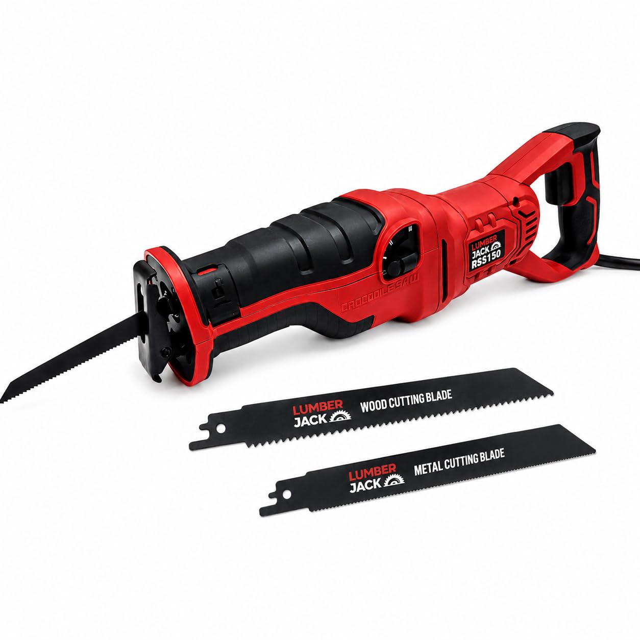 900W Electric Reciprocating Saw 240V with 5 Blade Set for Wood Meat Bone Cutting