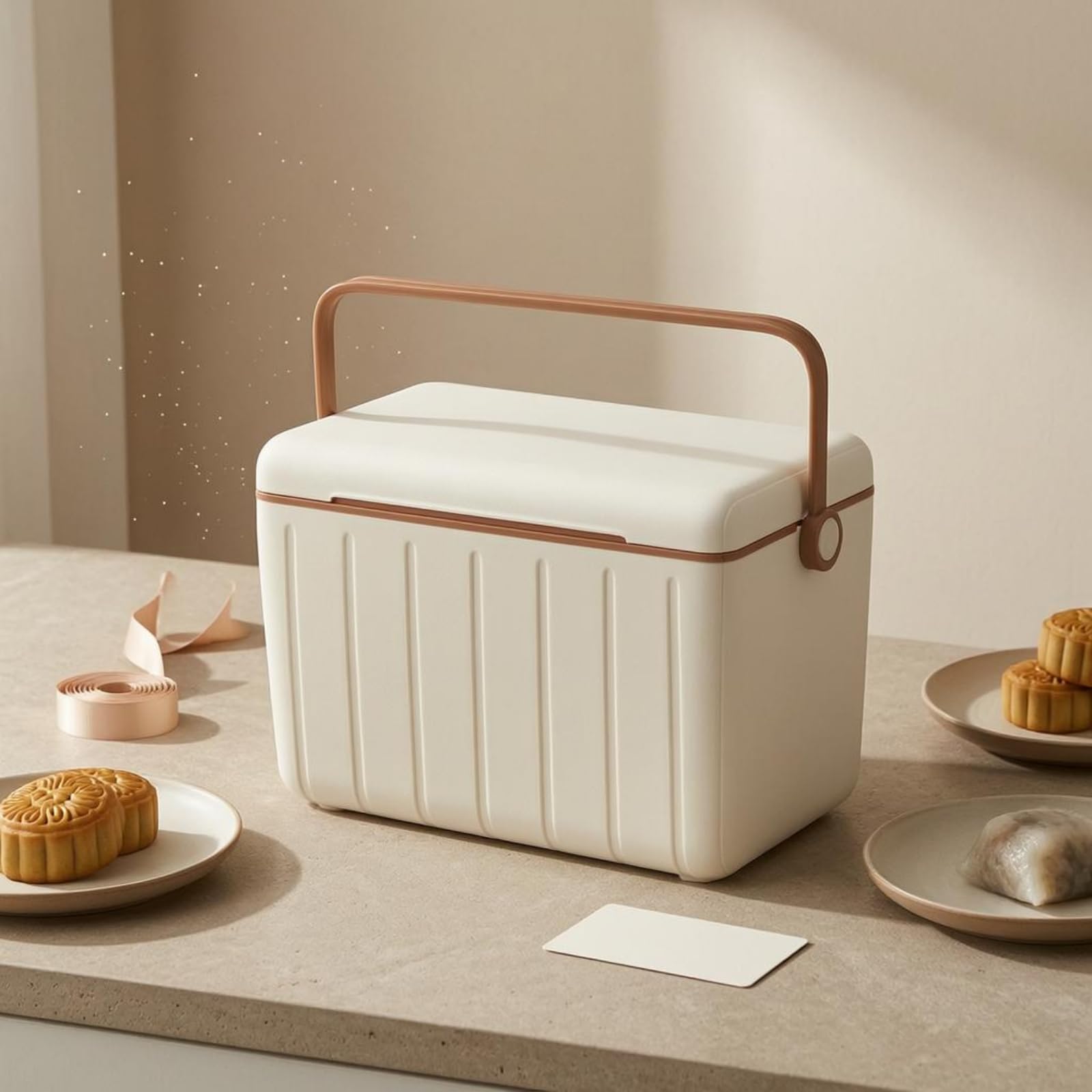 Gralara Borsa Termica Rigida Portatile Frigo Portatile Contenitore Isotermico Ghiacciaia con Maniglia Superiore E di Blocco per Trasporto Sicuro Inclusi