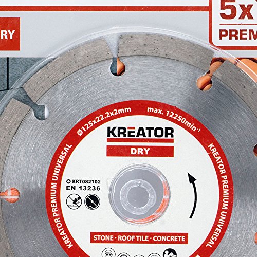 Kreator Disque diamant béton pierre Alésage 22 2 mm 1 disque 125 mm 2 0 mm - vue 6