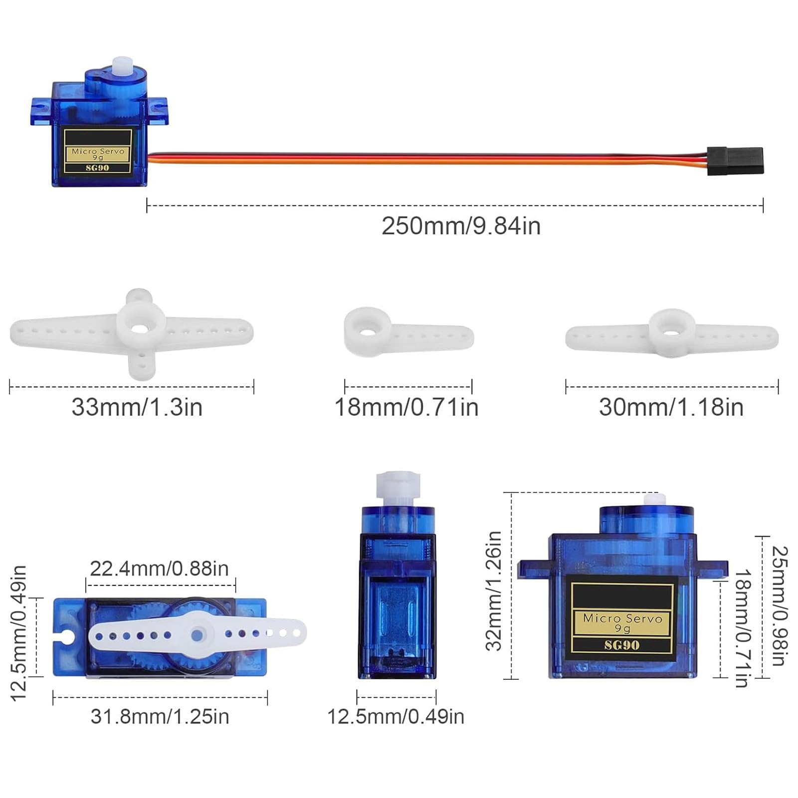 Motor sin escobillas A2212 1400KV, kit de motor de avión ABS RC con hélice micro servo 8060 30A ESC SG90 9G, kit de accesorios para aviones RC compatible con aviones 400-450