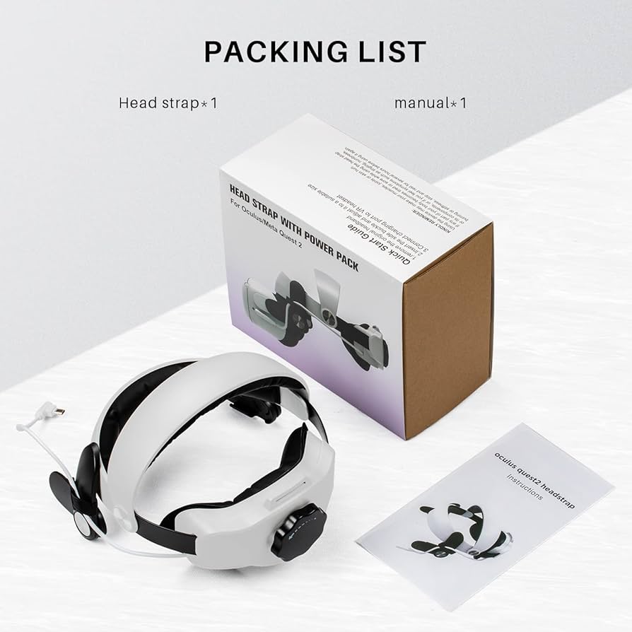  QUEST 2 256GB  Quest 2 ストラップ Mviioe Head Strap for Quest 2 with Battery Pack, 5300mAh