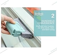 Vista 3 de Cepillo mágico de limpieza de ranura de ventana, juego de herramientas de cepillo de limpieza de ranura de ventana, puerta corredera para puerta