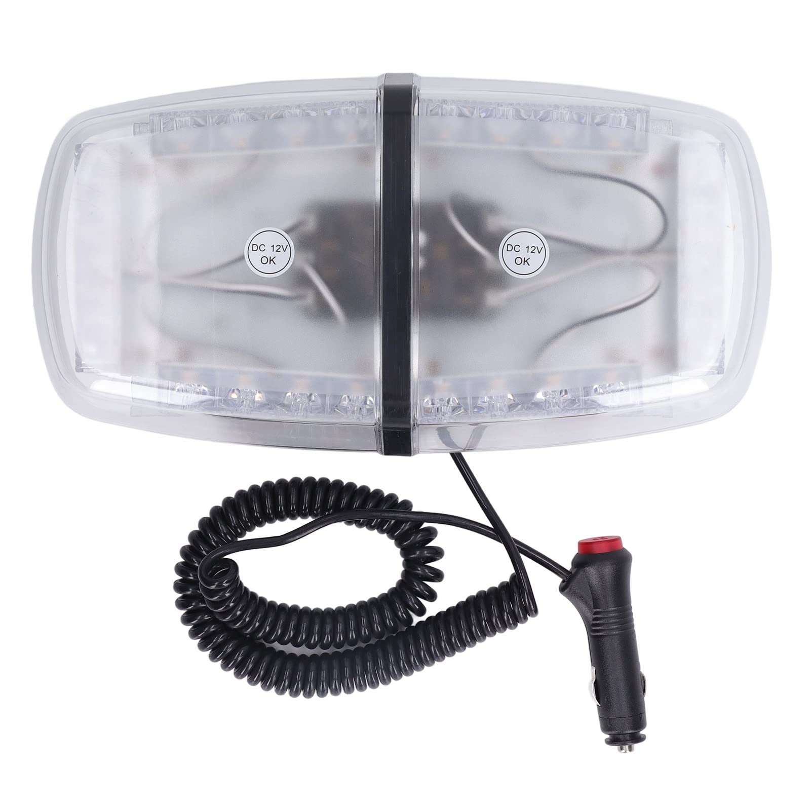 Luz De Advertencia Estroboscópica LED DC 12V Lámparas Intermitentes De Emergencia LED/barra De Iluminación De Advertencia De Peligro Con Base Magnética Para Seguridad En El Techo Del Yate Del Coche