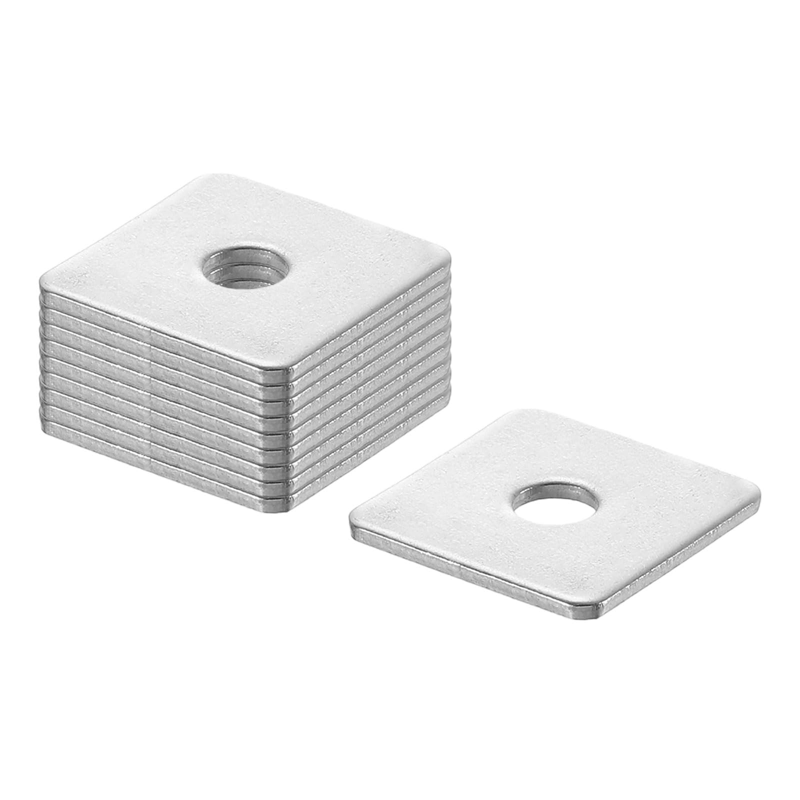 QUARKZMAN 100Pcs 13/16" Piastra Quadrata per Bullone 3/16", 201 Acciaio Inossidabile Piastra di Supporto Rondelle Piatte Spaziatore Guarnizione per Riparazione(Spessore 0.06")