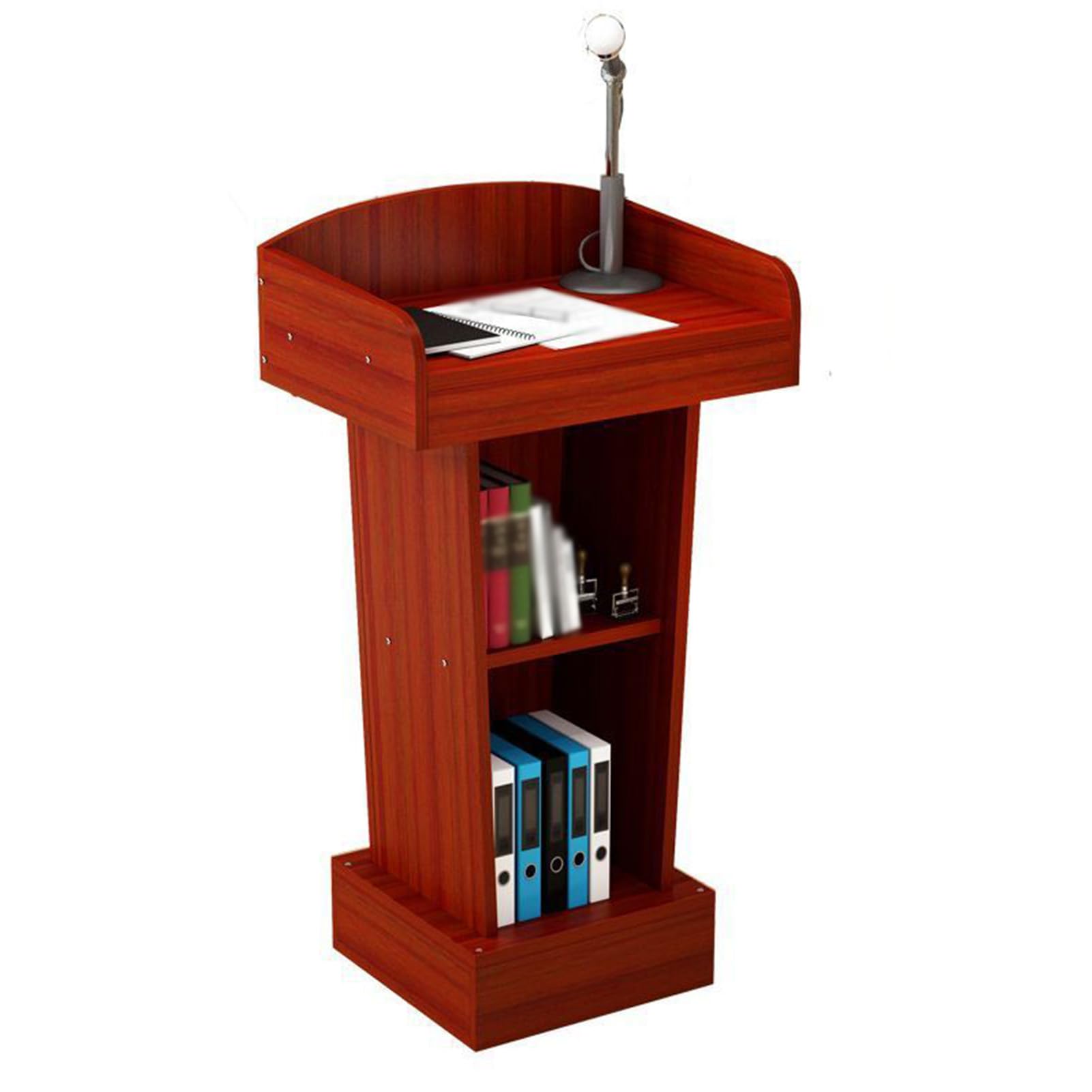 Bureau Debout de Podium, pupitre d'enseignement,Rouge,Upgraded